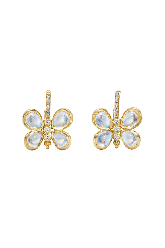Temple St. Clair 18k Yellow Gold Luna Butterfly Earrings - view 1