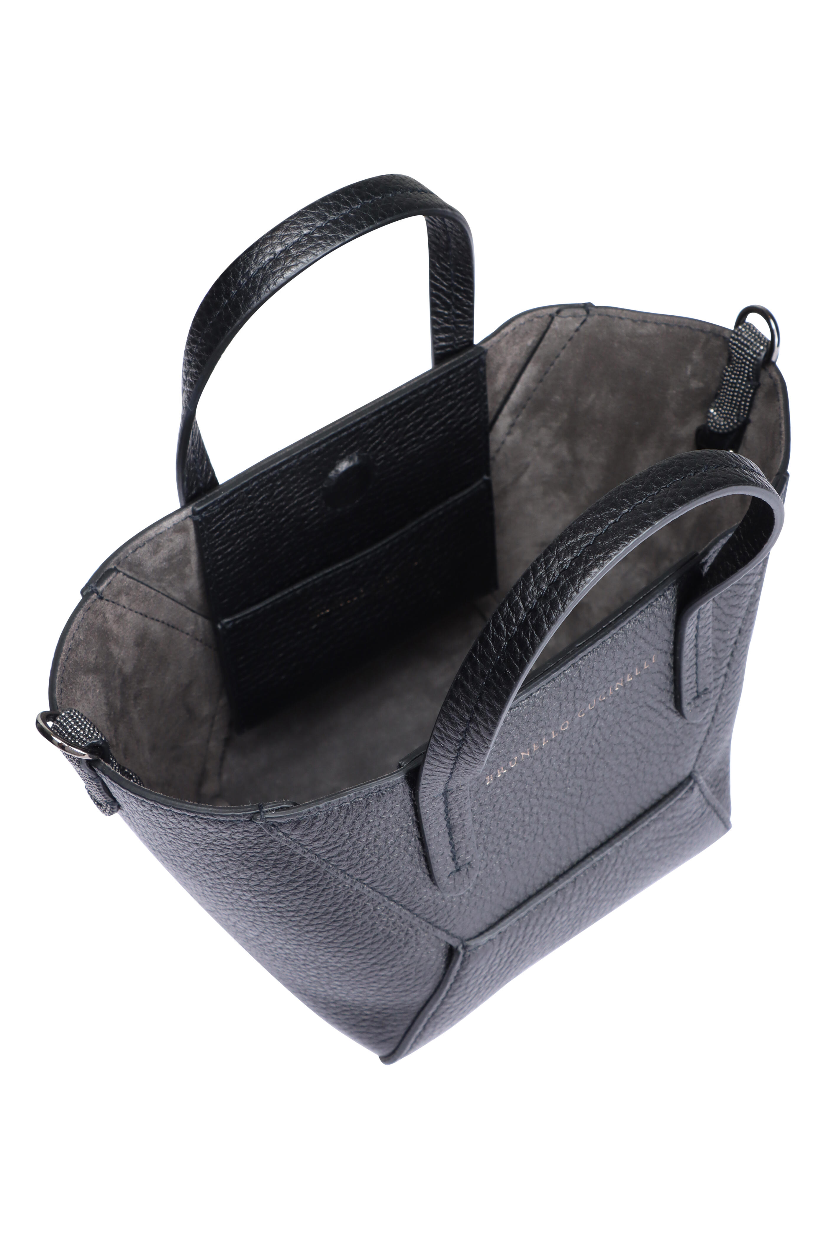 Brunello Cucinelli - Mini Duo Black Monili Shopper Tote