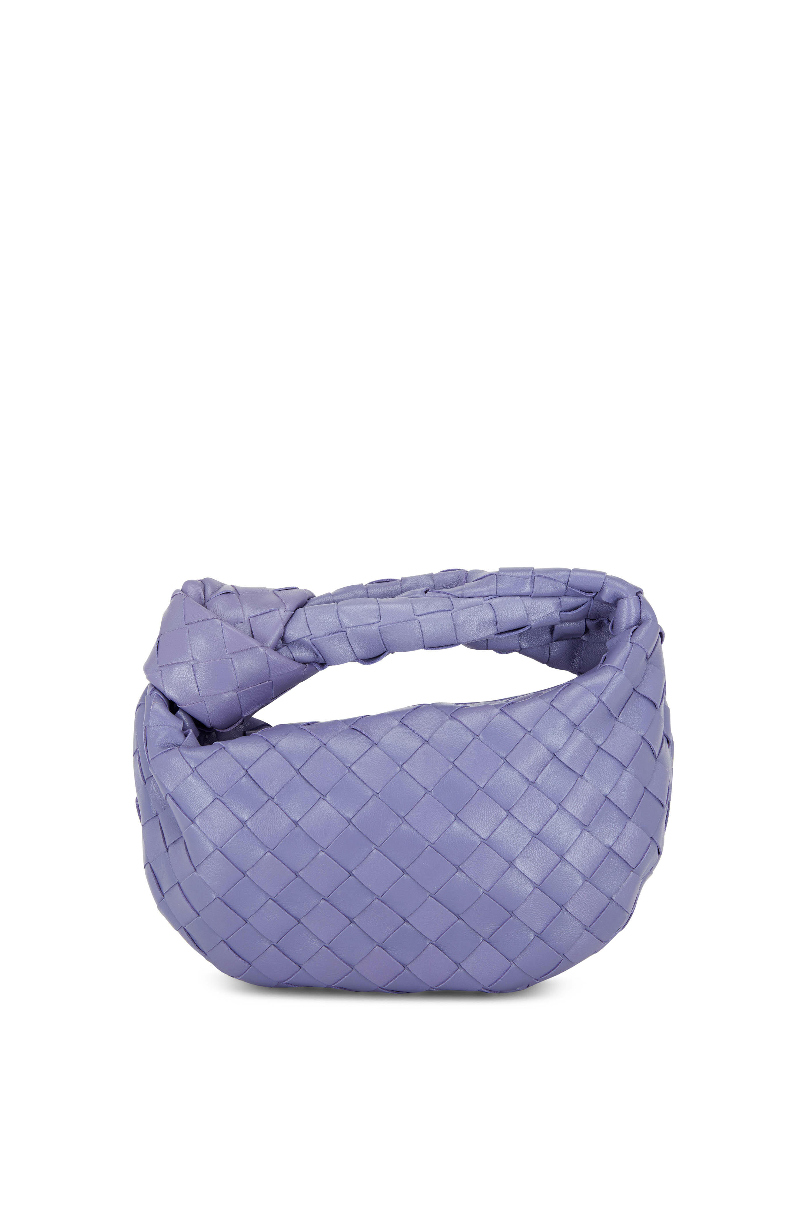 Bottega Veneta - Jodi Lavender Woven Leather Mini Knot Hobo