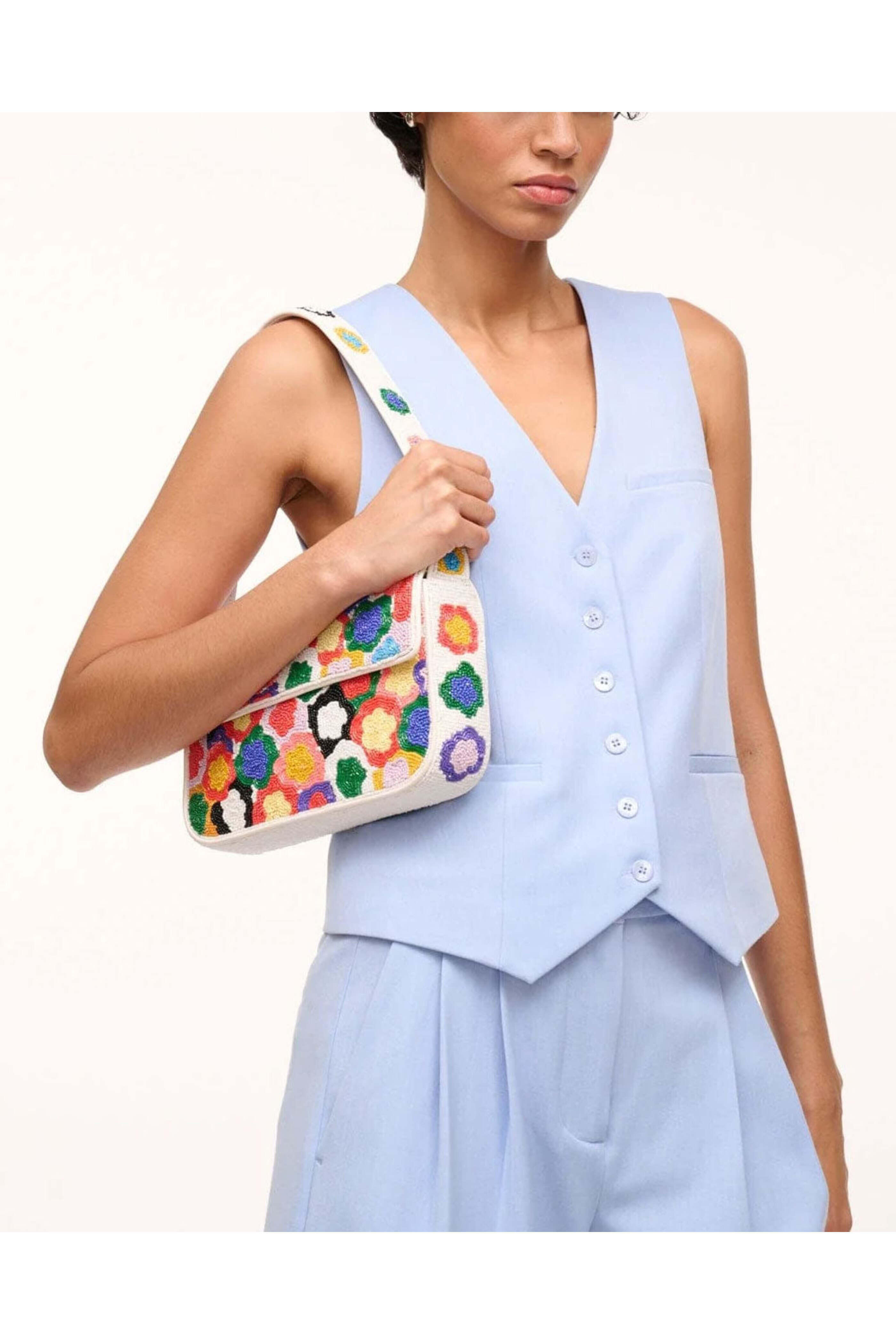 Staud - Tommy Beaded Bag in Spring Bouquet