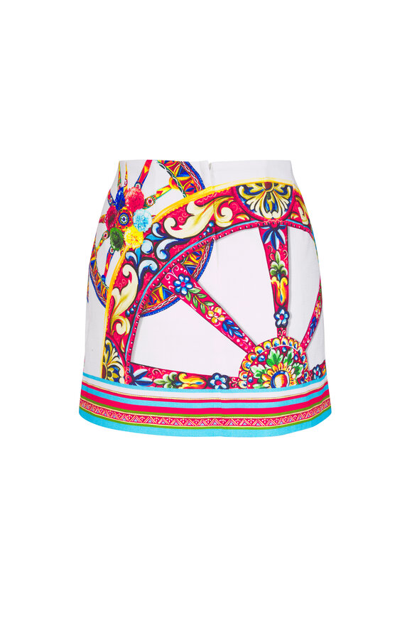 Dolce & Gabbana Carretto Variante Abbinata Cotton Mini Skirt - view 3