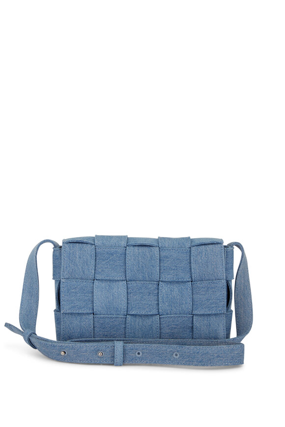 Bottega Veneta - Indigo Denim Wash Woven Cassette Bag 