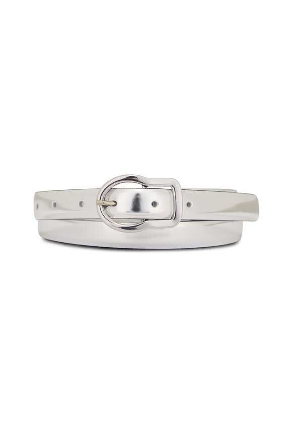 Dorothee Schumacher Mirror Shine Silver Leather Belt
