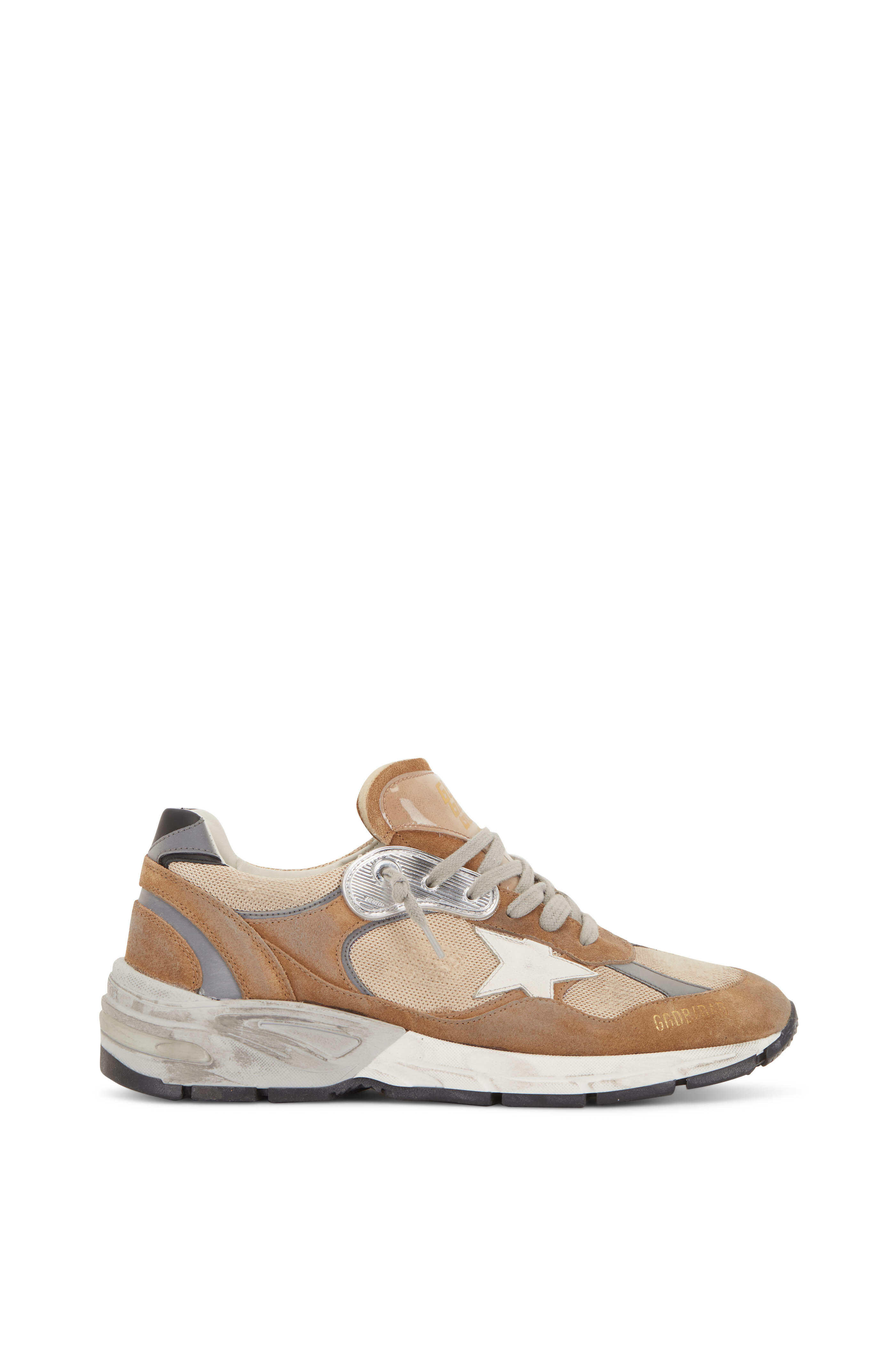 Golden Goose - Dad-Star Bronze & White Running Sneaker
