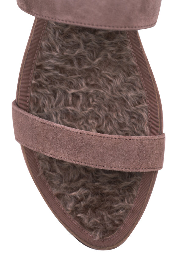 The Row Awar Strap Light Brown Suede Sandal, 25mm - view 4