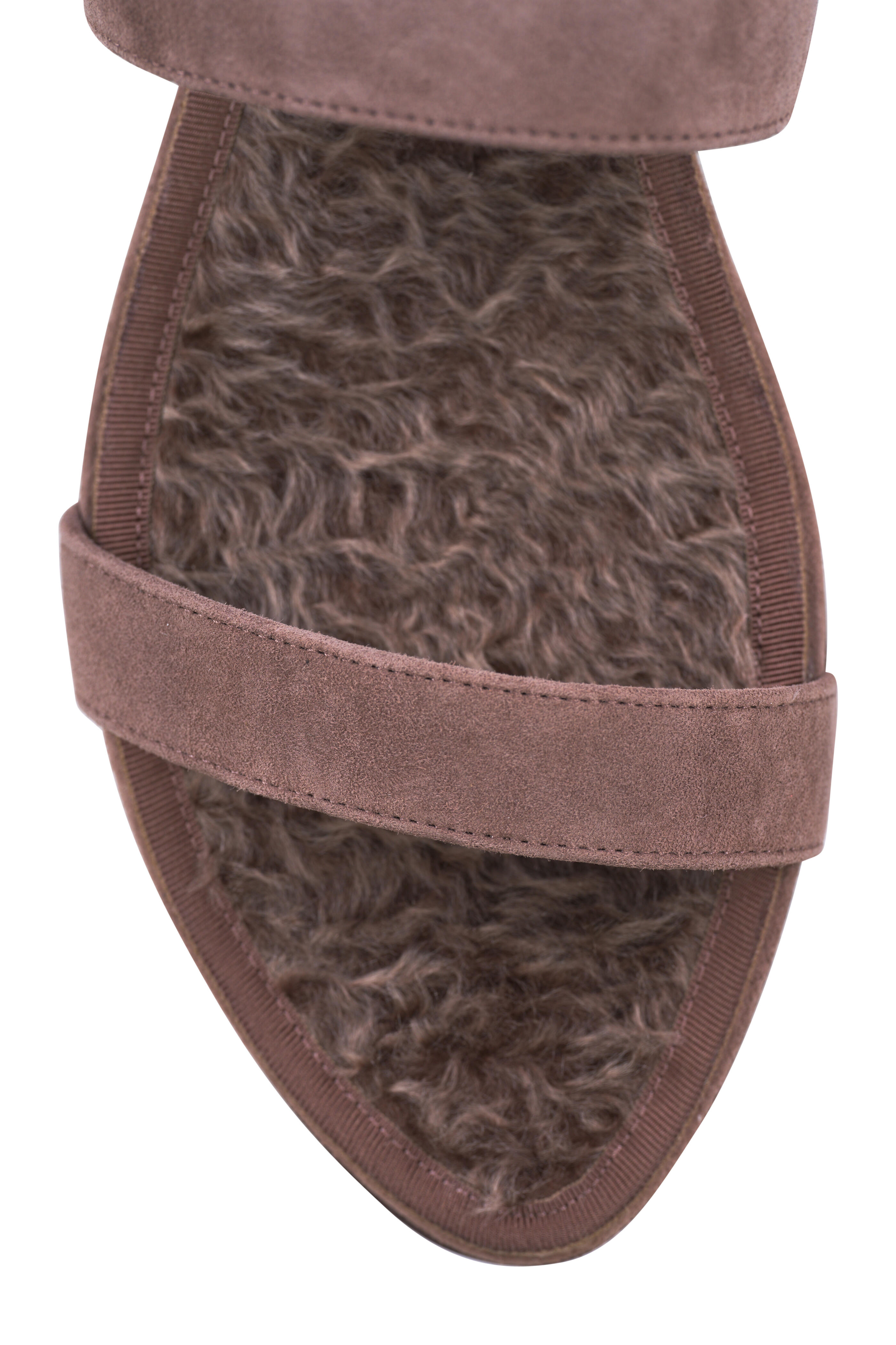 パンプス [The Row] Awar Strap Sandal in Suede Awar Strap Sandal Brown in Suede – The Row