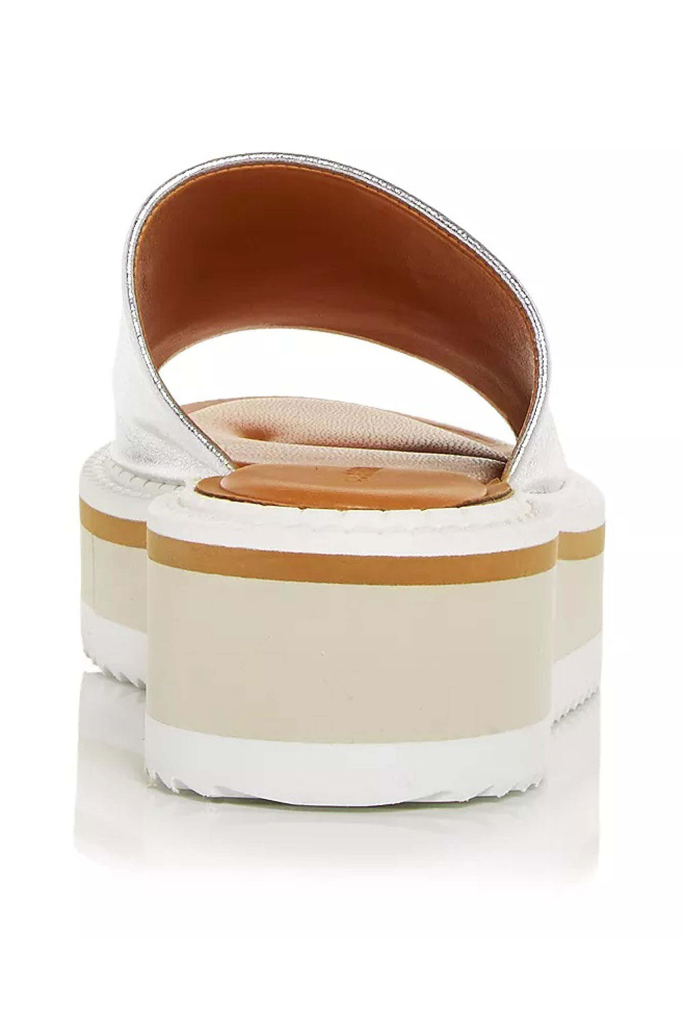 Robert Clergerie - Fastie5 Wedge Slide Sandal in Silver