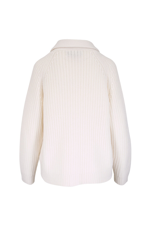 Nili Lotan Riverton Ivory Cashmere Cardigan - view 3