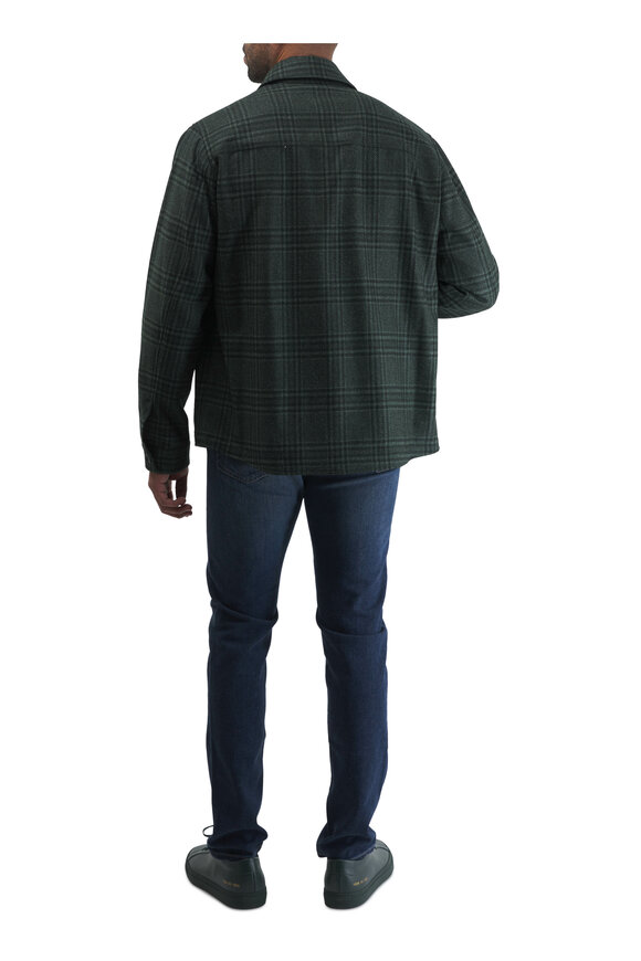 Maurizio Baldassari - Forrest Green Herringbone Sport Shirt