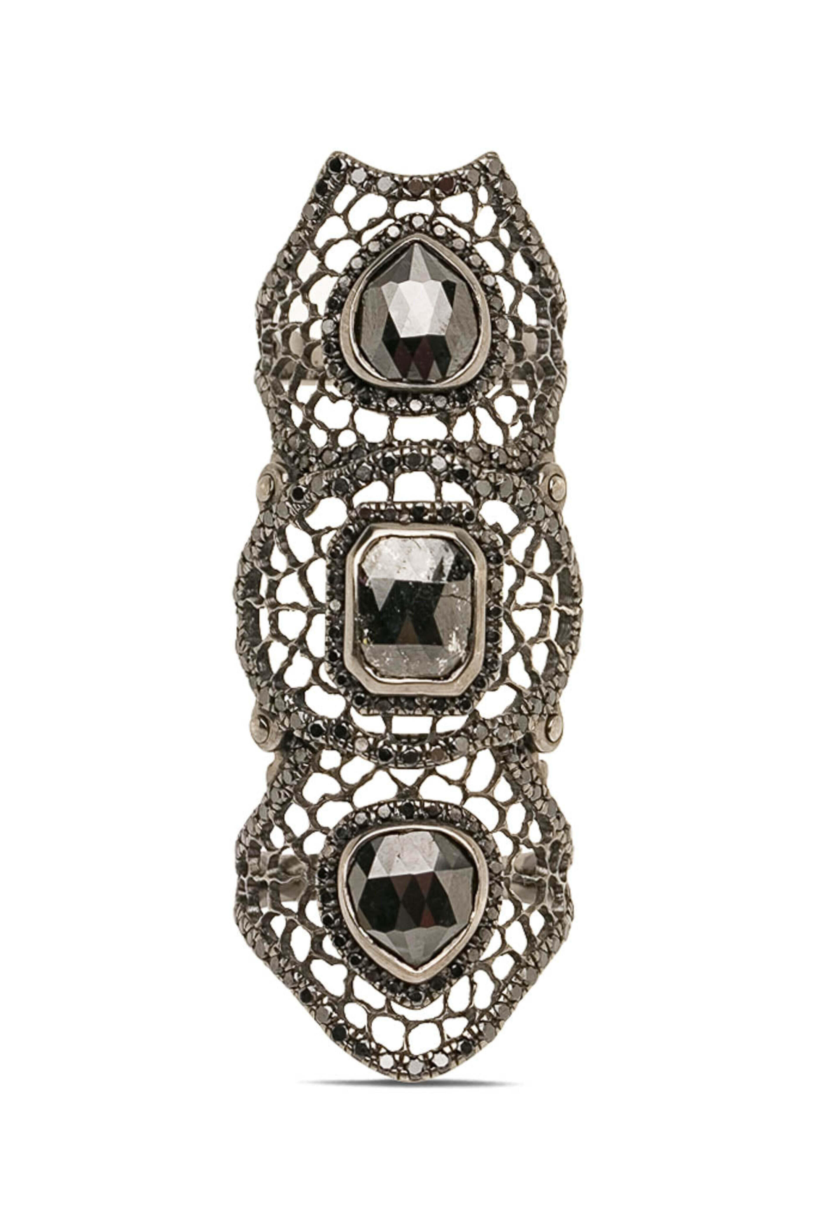 Loree Rodkin - Medium Diamond Spiderweb Long Ring