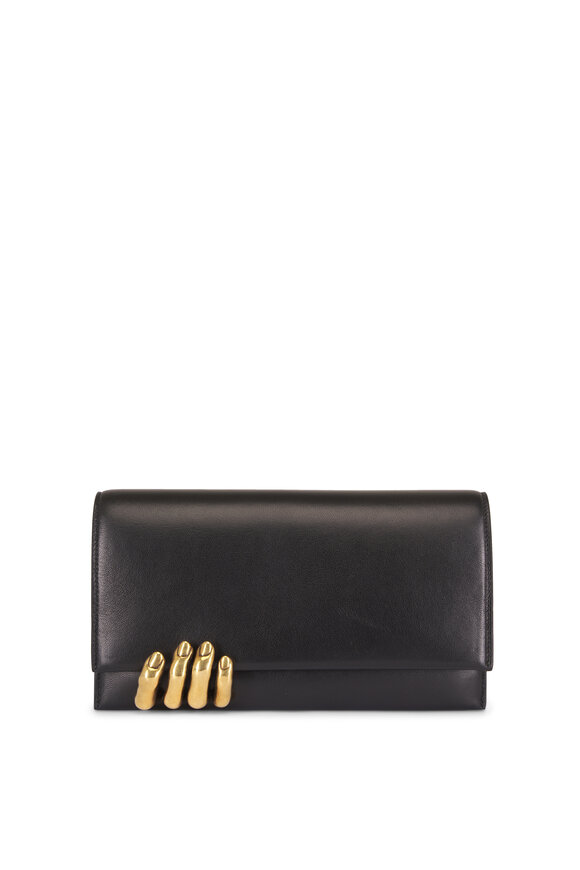 Khaite Black Leather Had Clutch - view 1