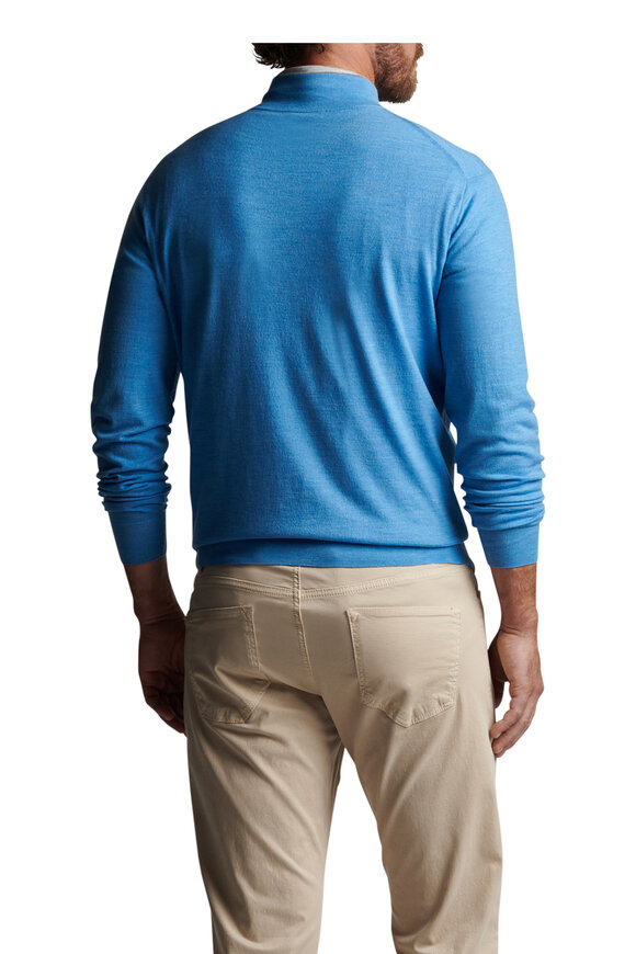 Peter Millar - Light Blue Excursionist Flex Quarter Zip Pullover