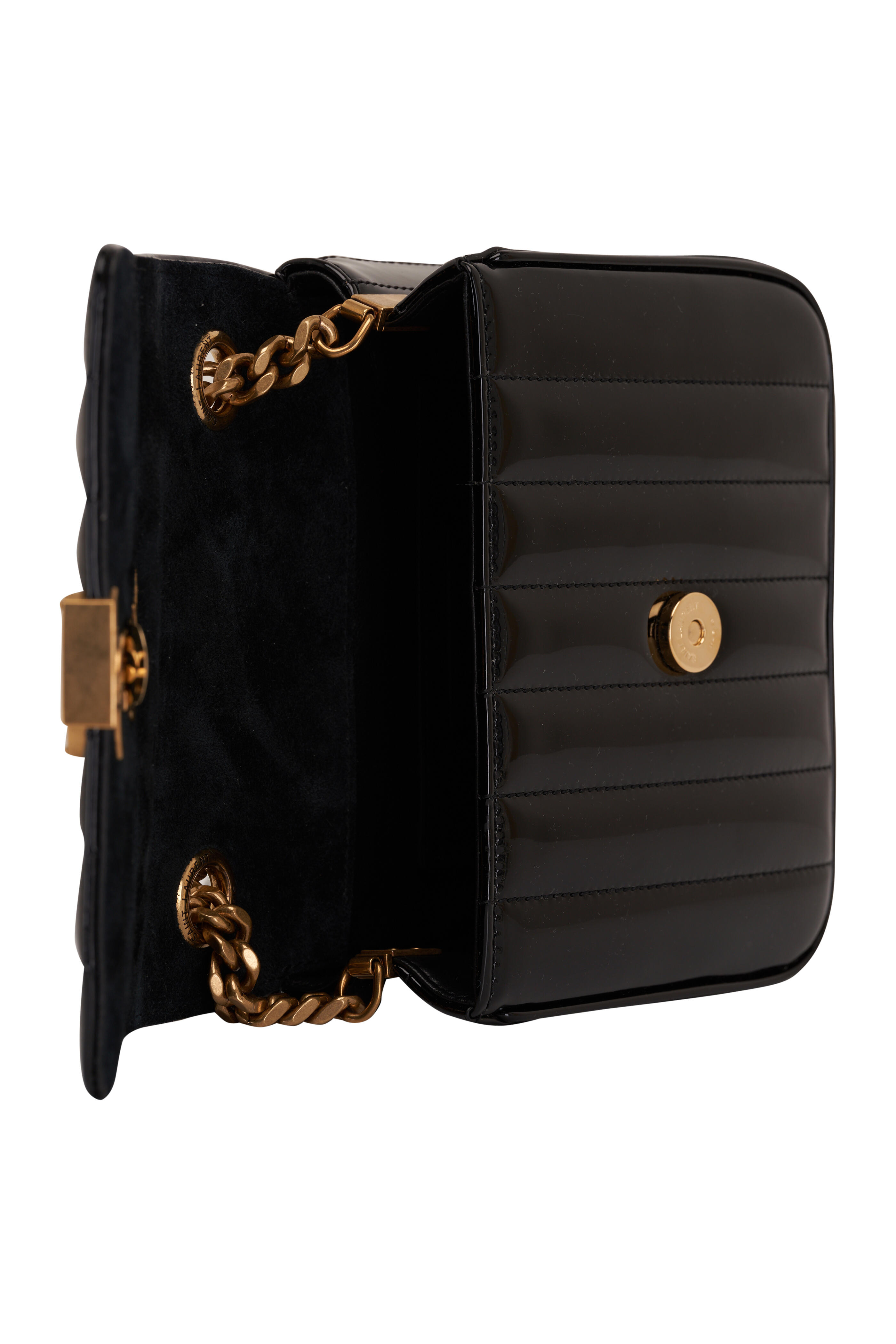 Vicky Small Patent Leather Crossbody Bag in Black - Saint Laurent