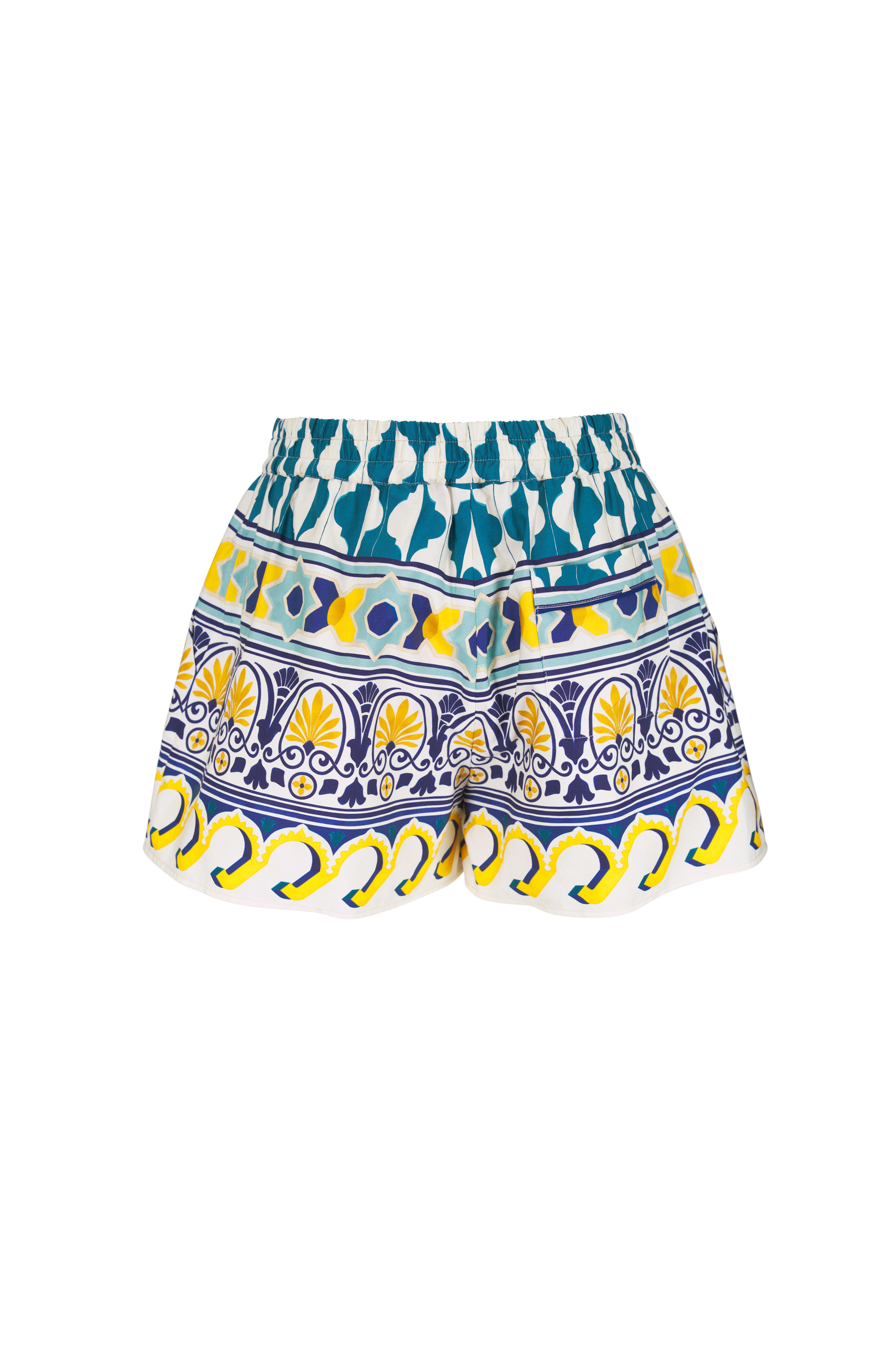 La DoubleJ - Casareale Multicolor Cotton Poplin Pull-On Shorts - view 2
