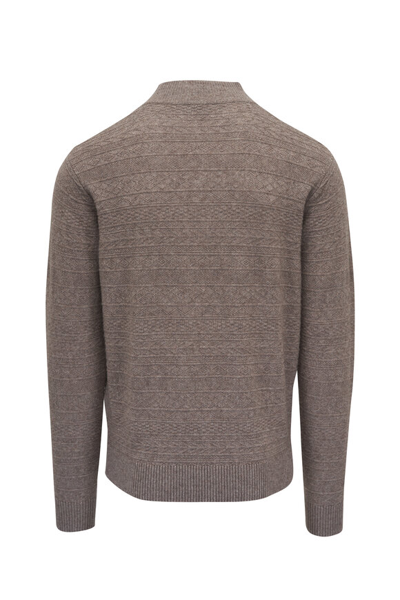 Peter Millar - Crescent Sand Textured Quarter Zip Pullover