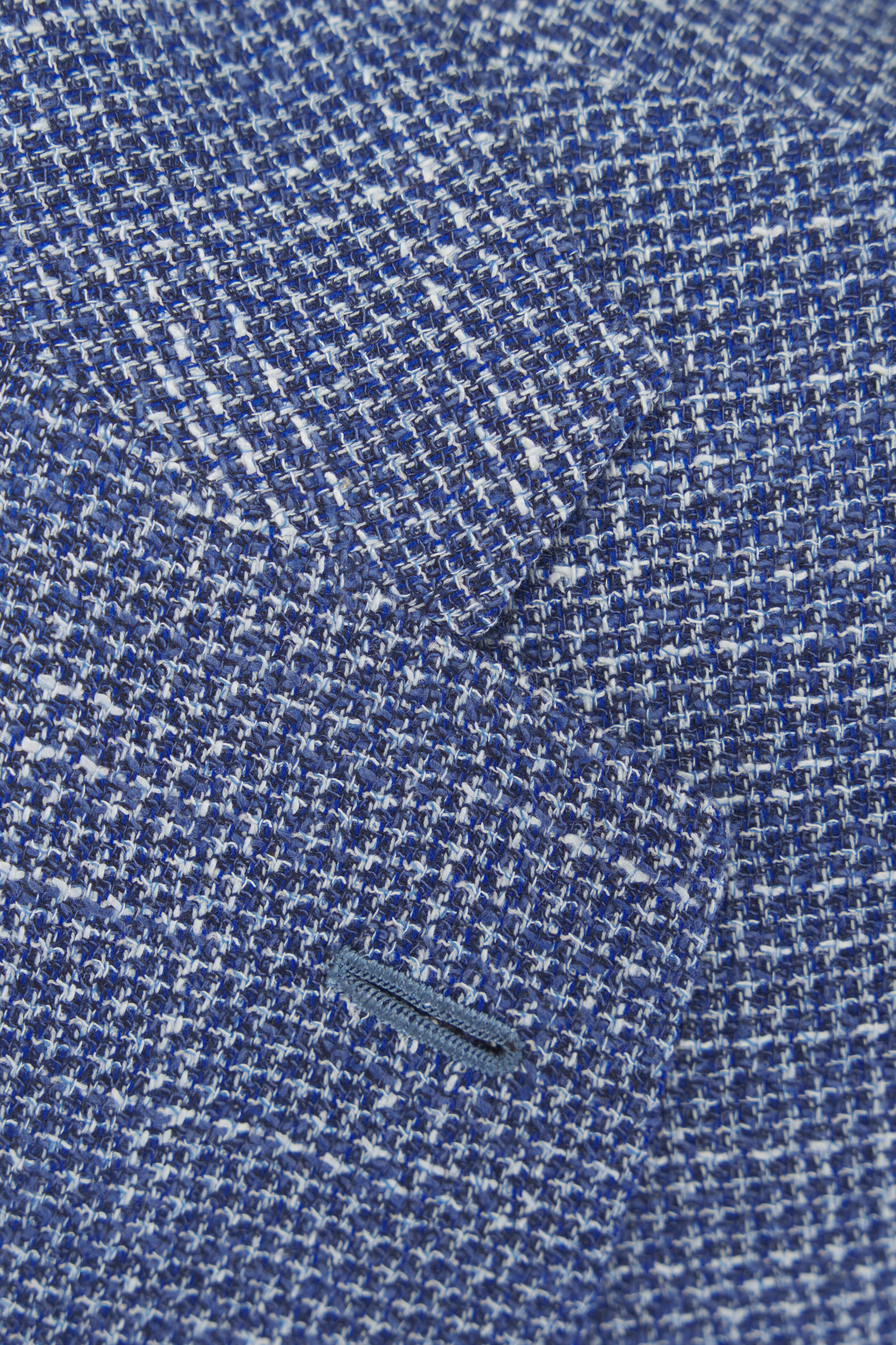 Kiton - Blue & White Wool & Silk Sportcoat