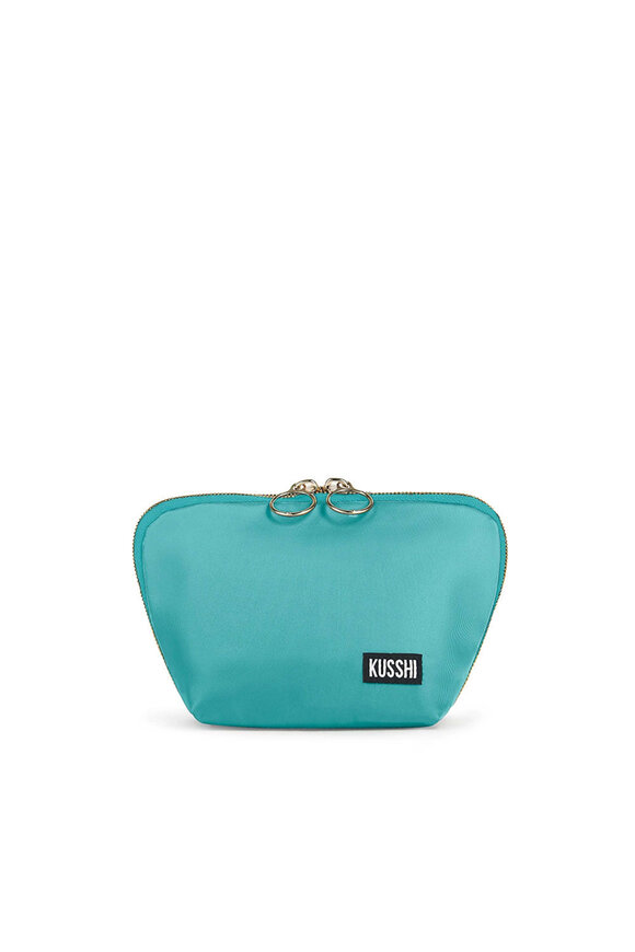 Kusshi Small Everyday Blue & Orange Makeup Bag