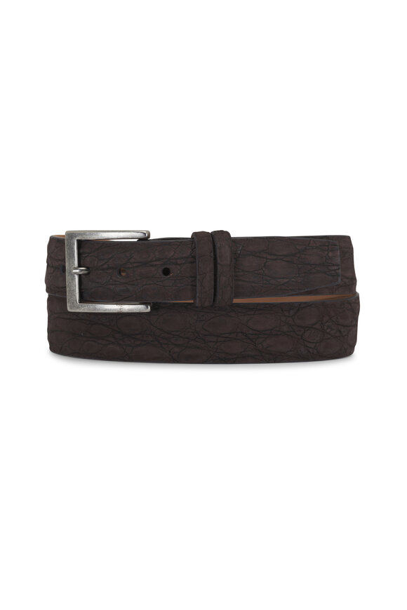 Loro Piana - Alsavel Chocolate Calfskin Leather Belt