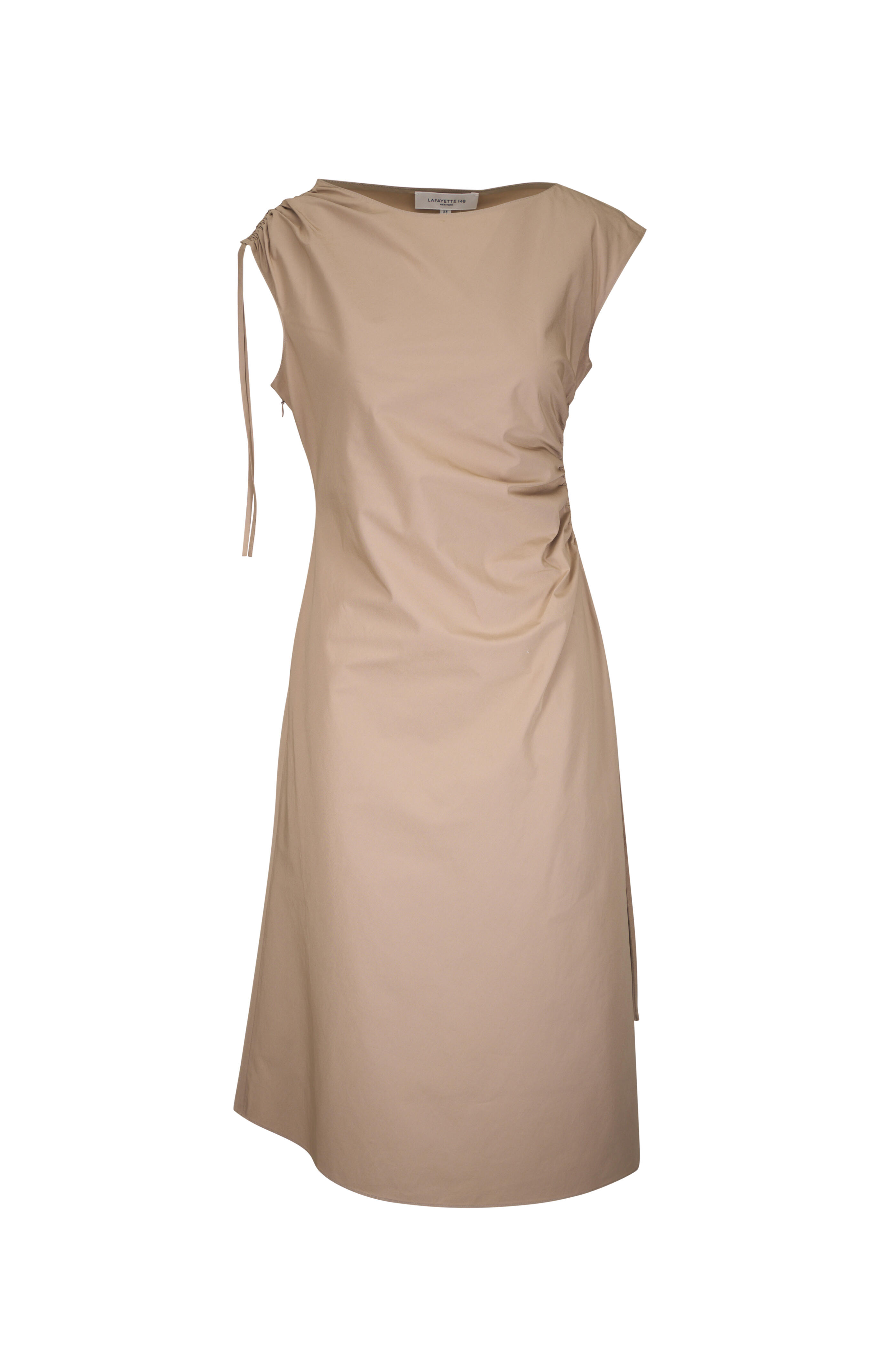 Lafayette 148 New York - Clay Gathered Tie Cap Sleeve Midi Dress