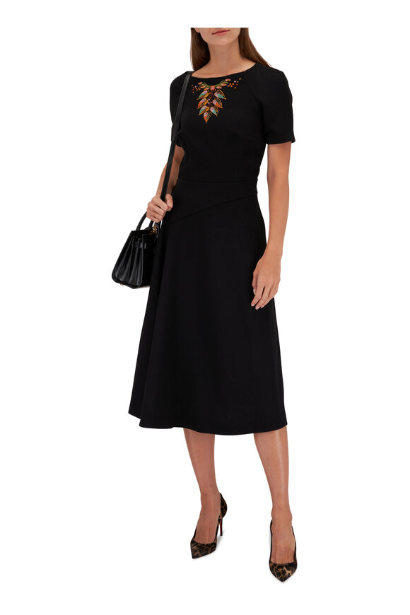 Etro - Black Embroidered Neckline Dress 