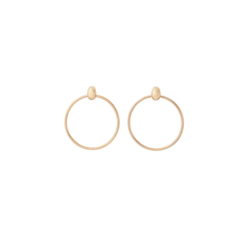 Sidney Garber - 18K Yellow Gold Door Knocker Earrings