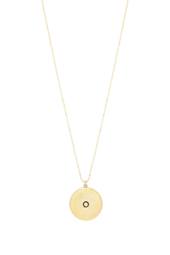 Renee Lewis 18k Yellow Gold Diamond Locket Necklace