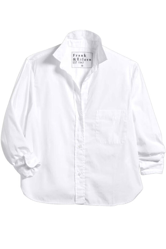 Frank & Eileen White Silvio Woven Button Up
