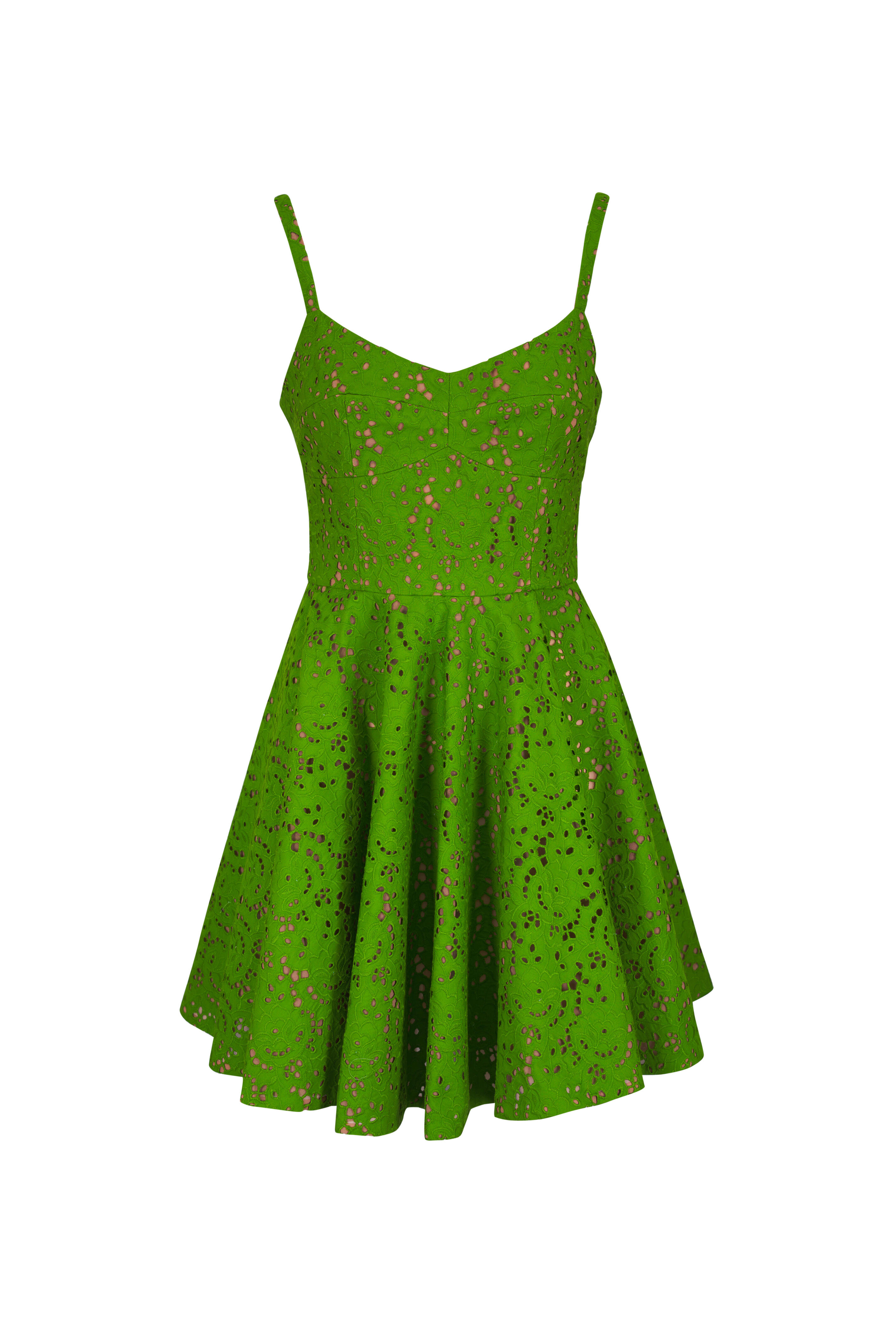 Michael Kors Collection - Palm Green Broderie Anglaise Cotton Dress