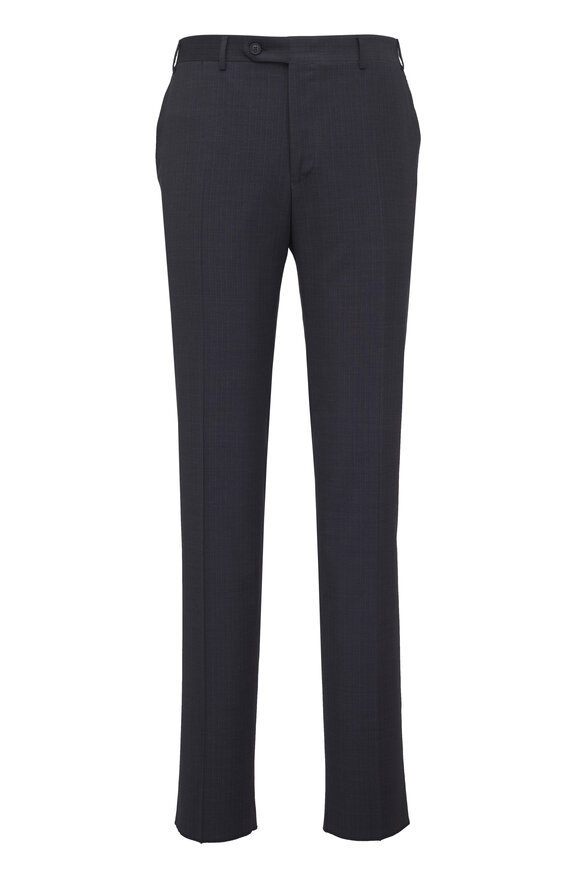 Canali Impeccabile Charcoal & Blue Pinstripe Wool Suit - view 5