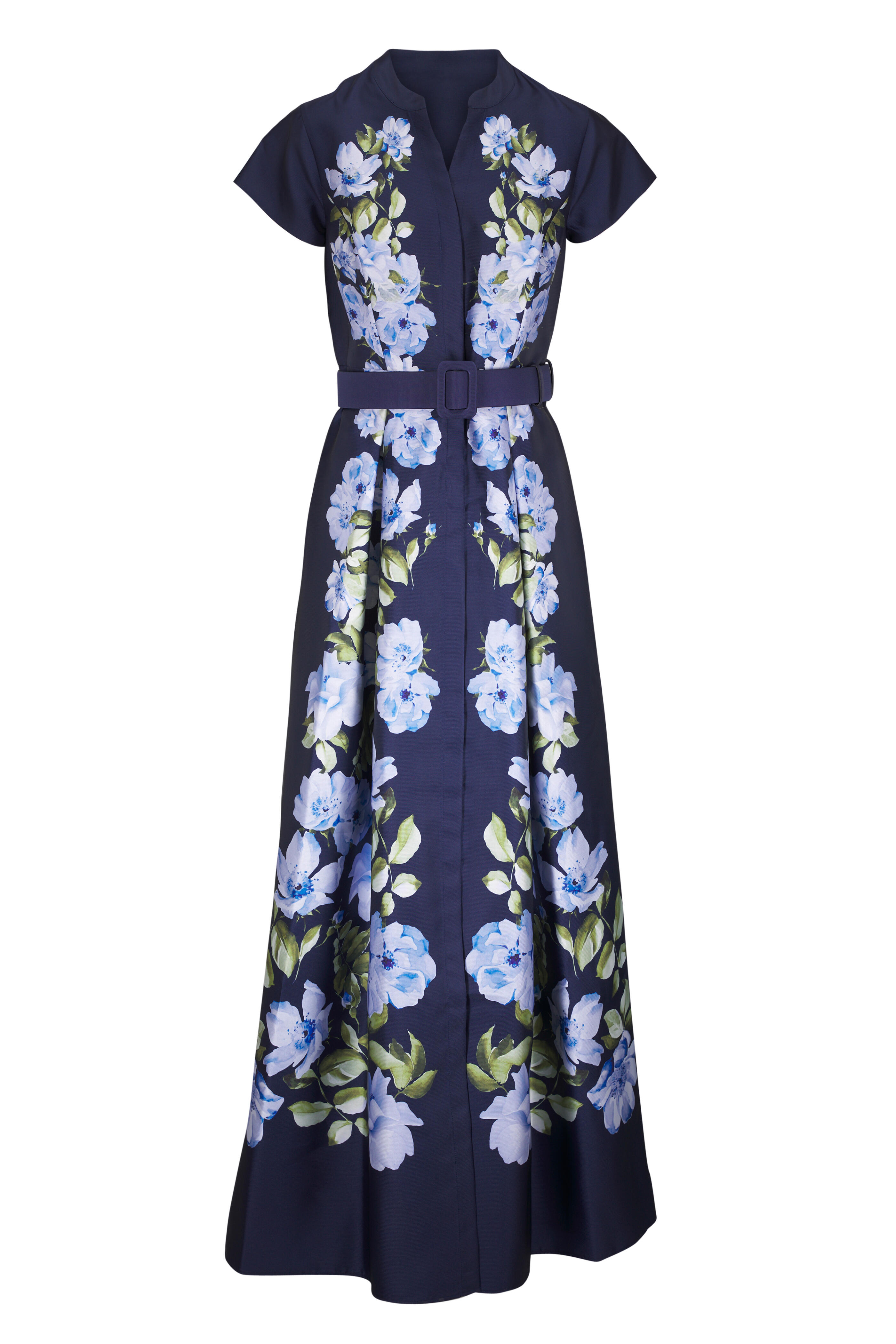 Sachin + Babi - Marta Navy Floral Print Gown