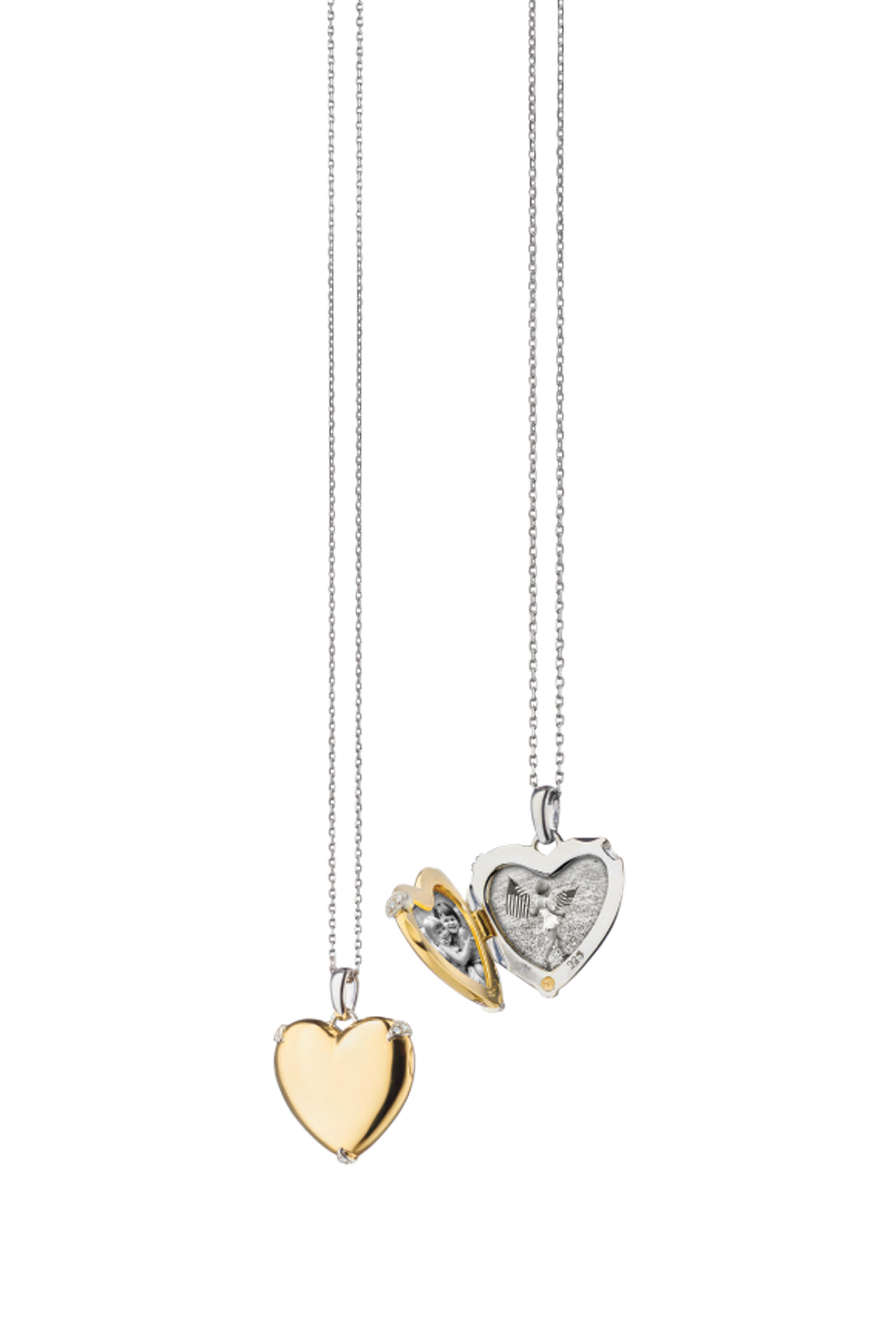 Monica Rich Kosann - Two Tone Heart of Gold Locket Necklace