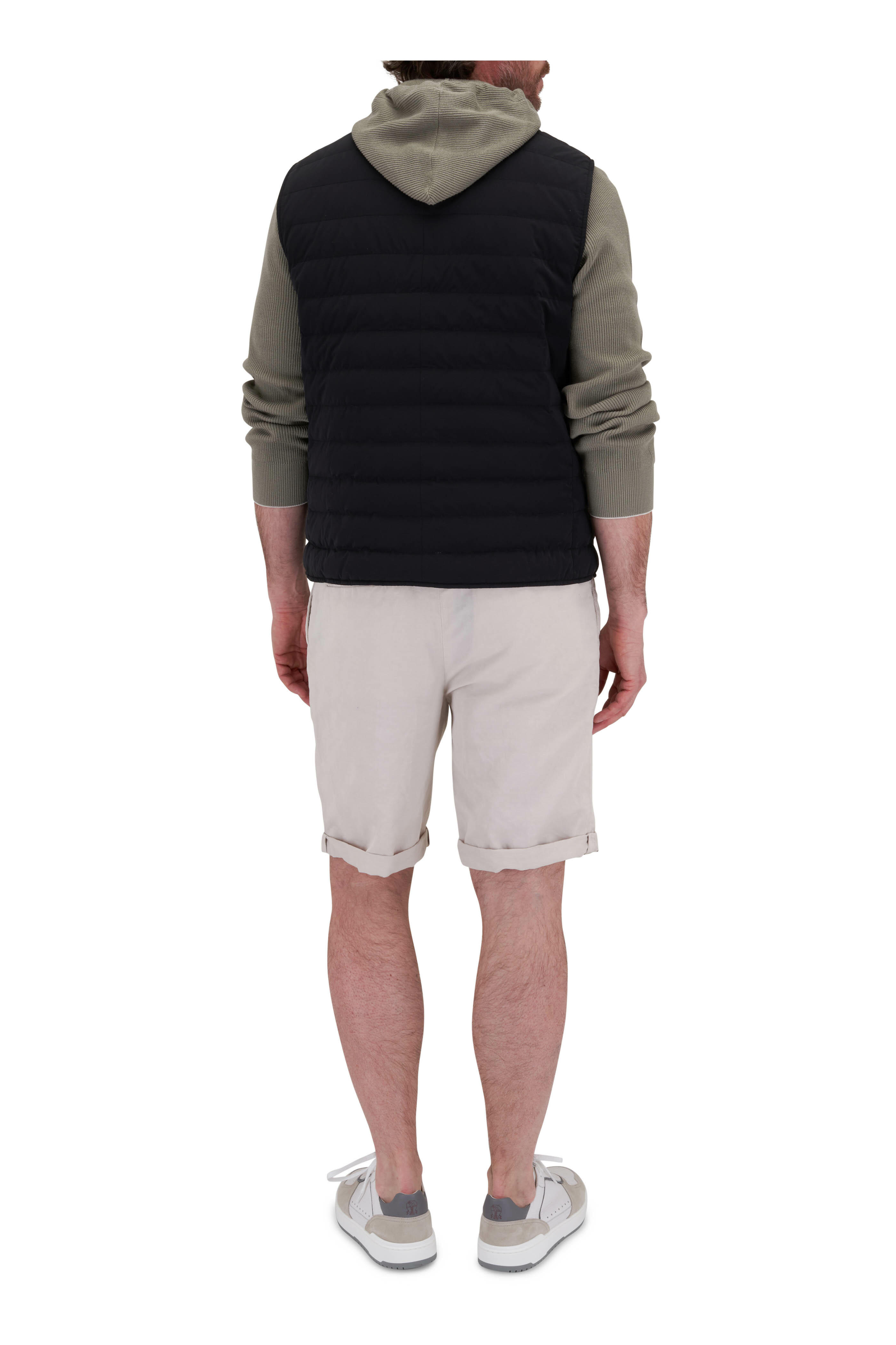 Brunello Cucinelli - Sage Green Ribbed Cotton Hoodie