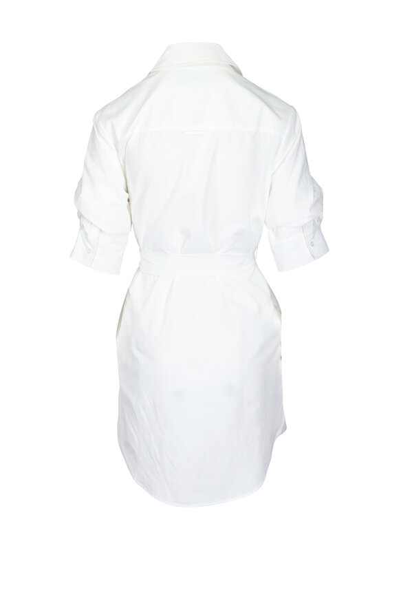 slim fit dress slacks Combo T-Shirt Dress - White-Khaki main image 0