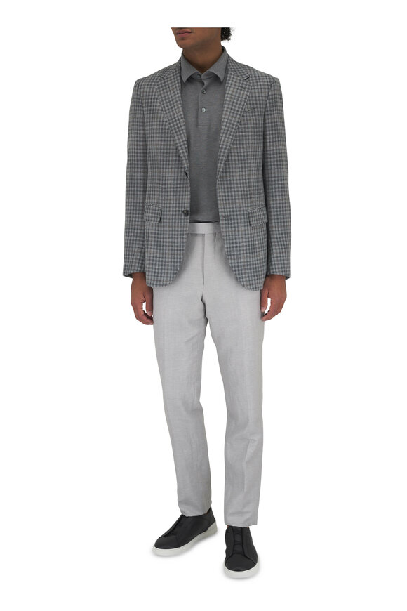 Zegna - Gray & Brown Check Sportcoat