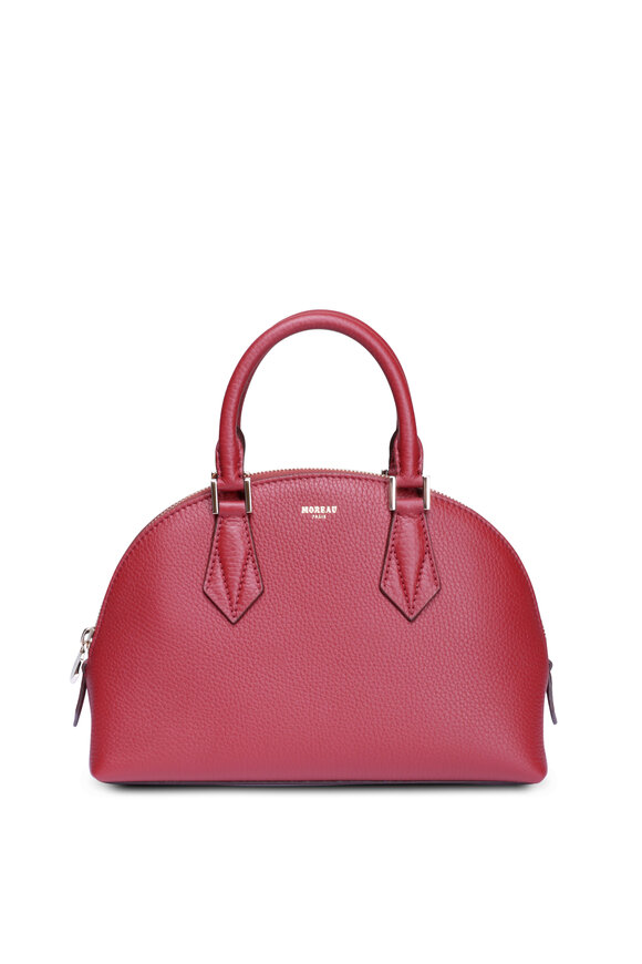 Moreau Paris Small Reina Bordeaux Halfmoon Top Handle Bag