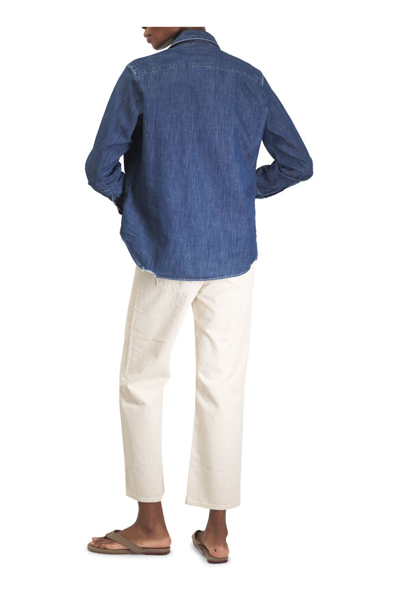 R13 BF Vintage Stone Khaki Relaxed Fit Crop Jean - view 3