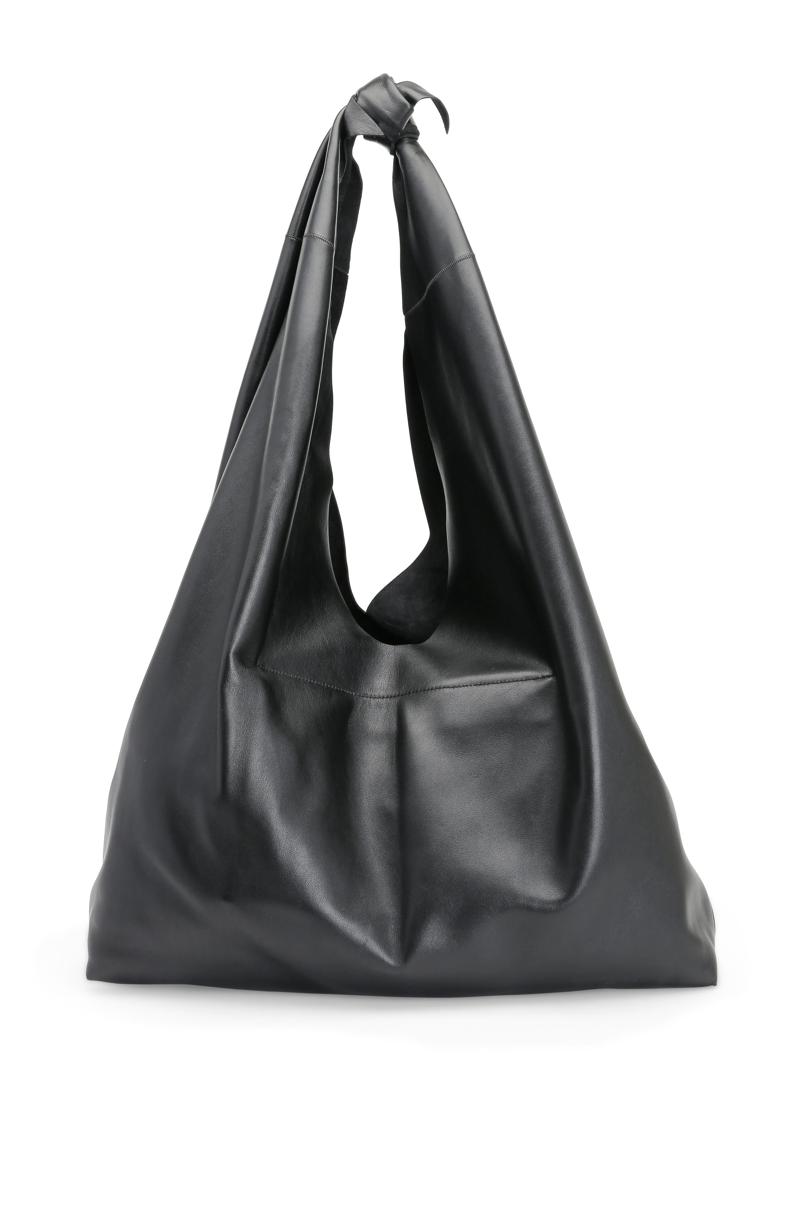 Women's Black Leather Hobo Bag