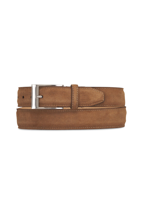 Martin Dingman French Roast Suede Belt