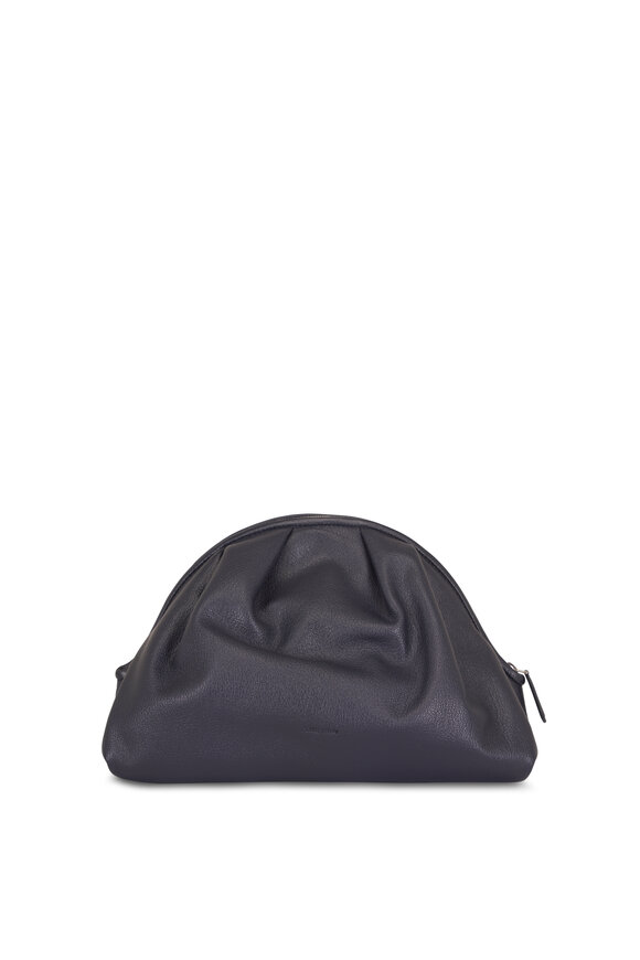 The Row Charlotte Dark Navy Leather Clutch - view 1