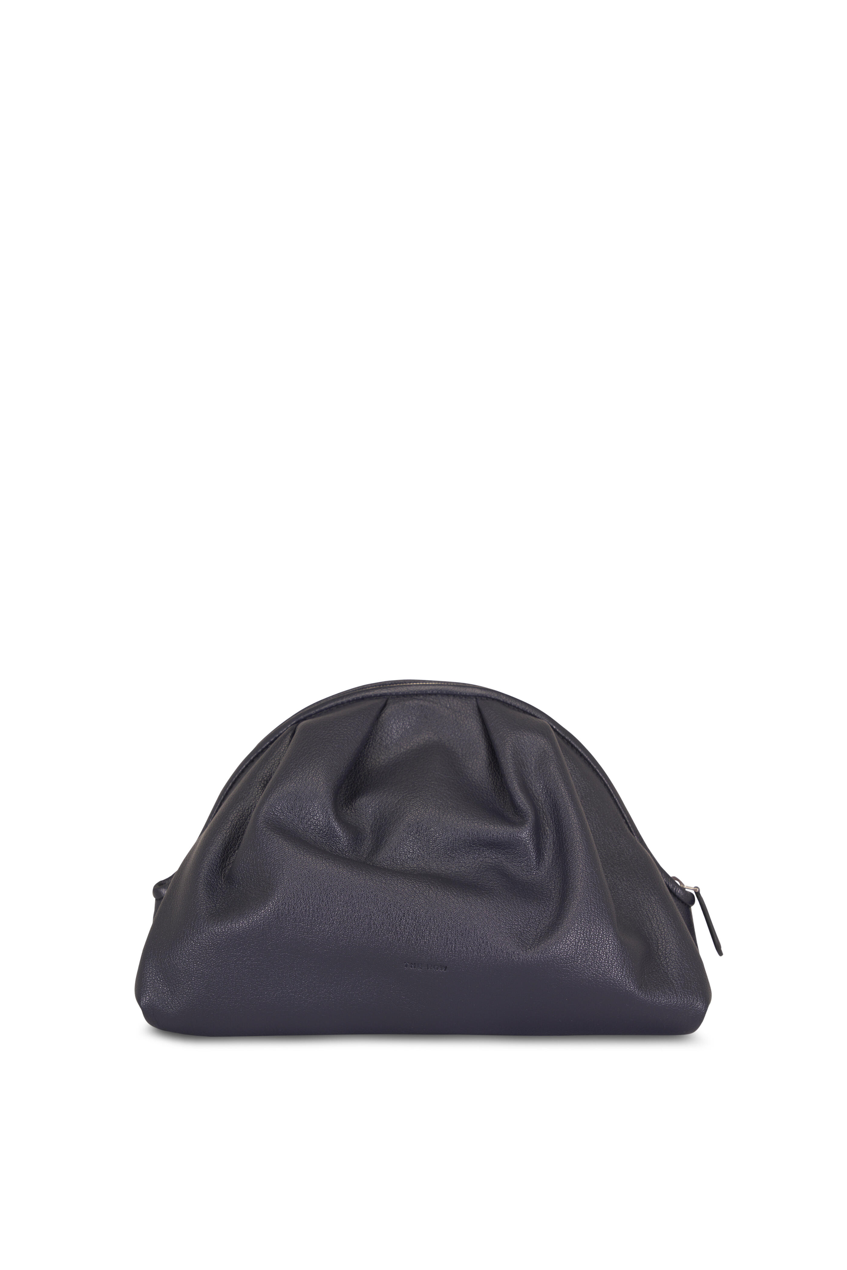 The Row - Charlotte Dark Navy Leather Clutch - view 1