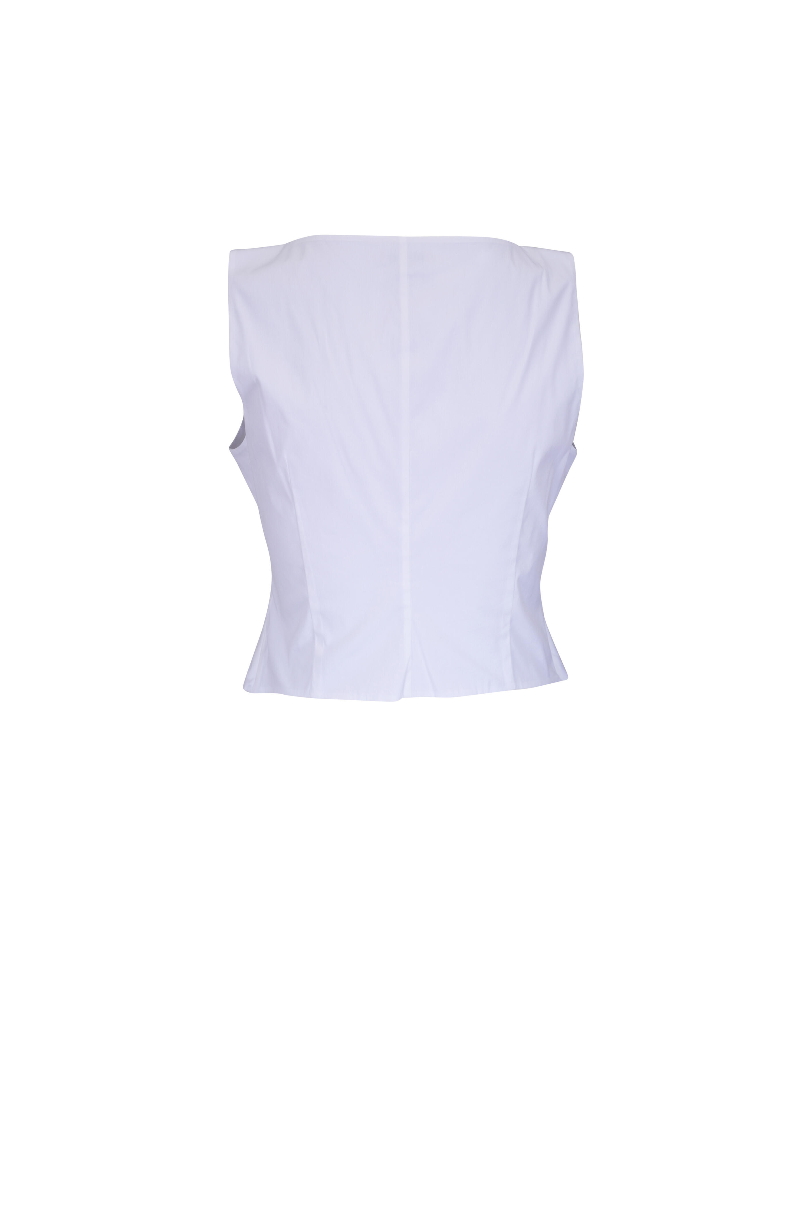 Lafayette 148 New York - White Sleeveless Wrap Front Top