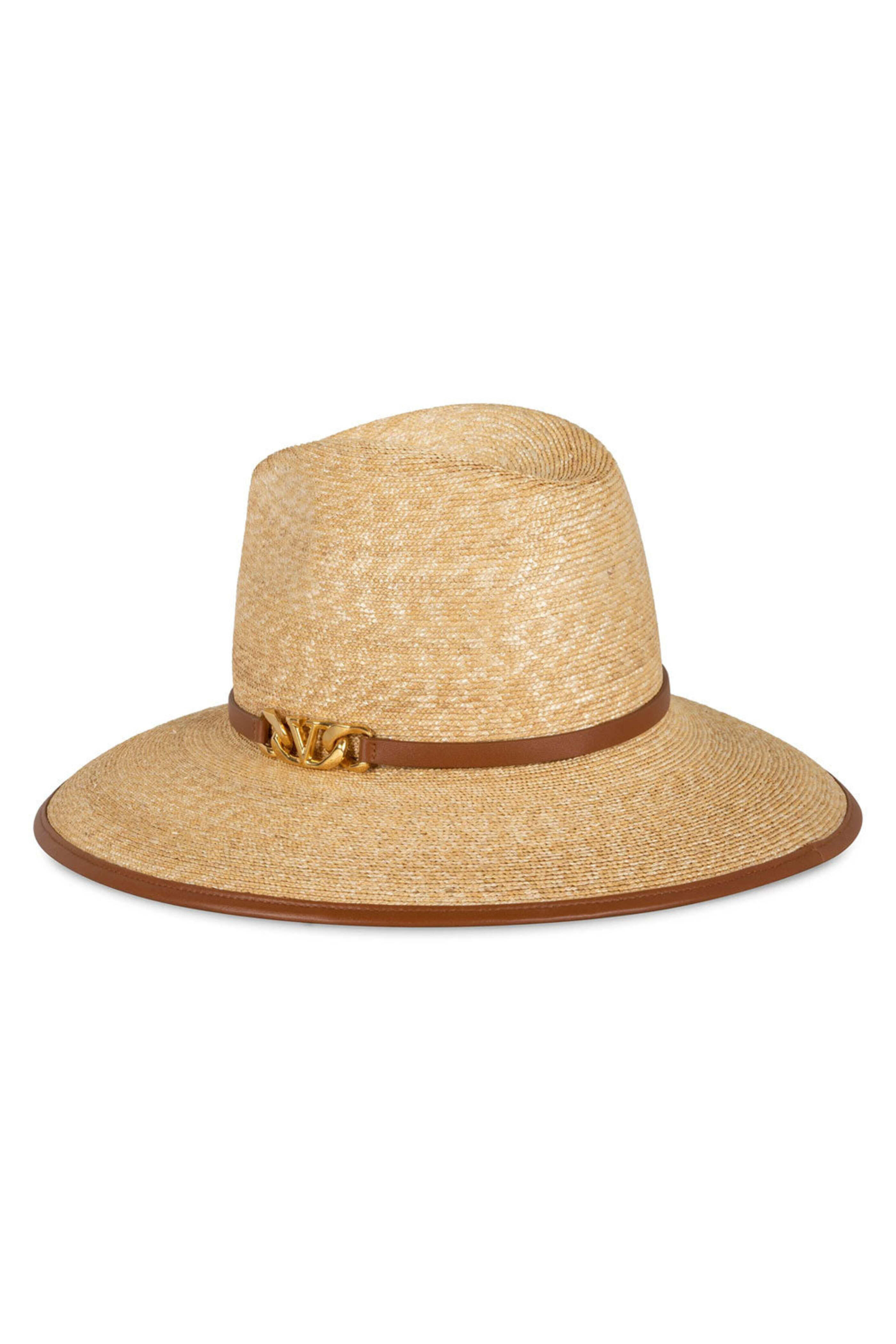 Valentino Garavani - Vlogo Signature Large Brim Hat in Natural
