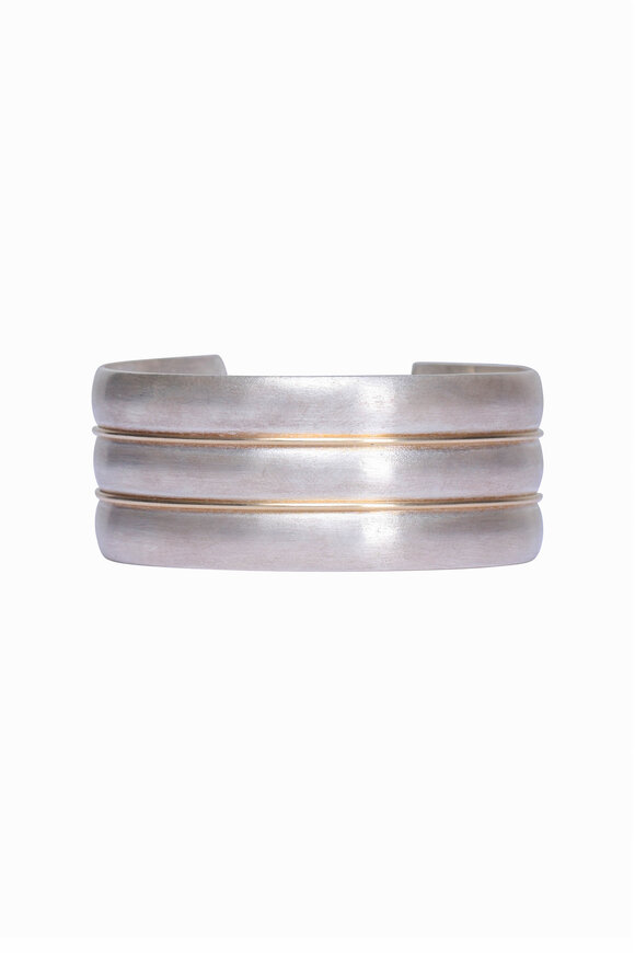 .925Suneera Wide Petite Satin Finish Cuff Bracelet