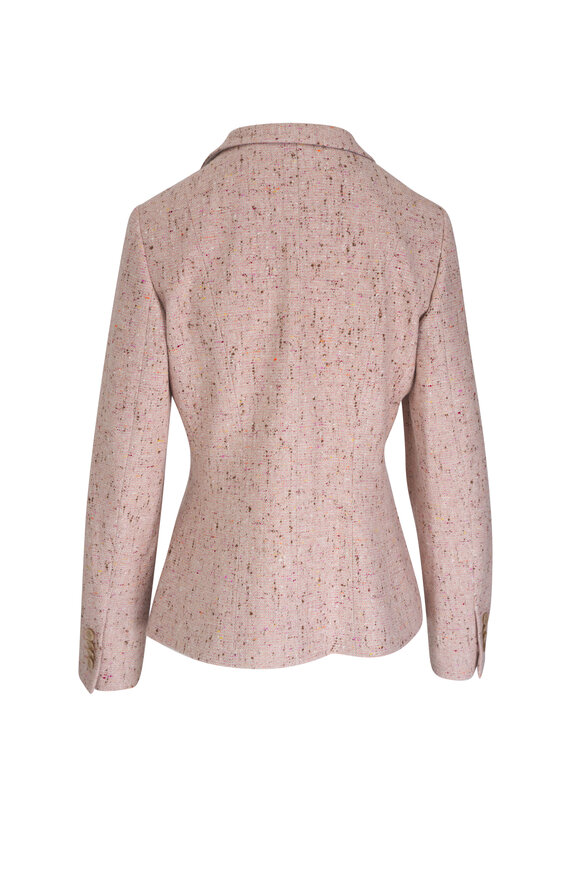 Kiton - Light Pink Cashmere Donegal Two Button Jacket 