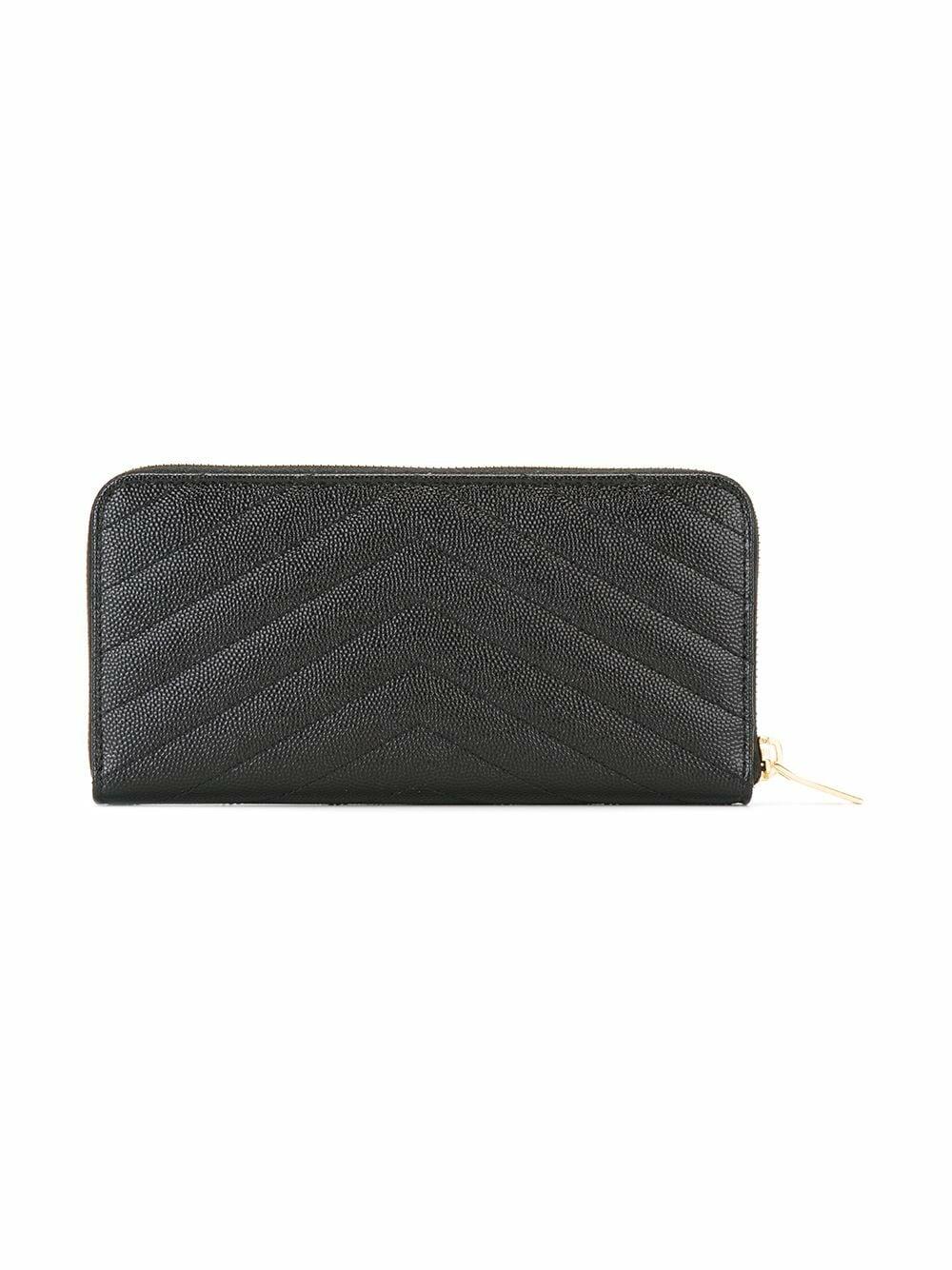ヘアアクセサリー Saint Laurent Black Cassandre zip-around wallet Saint Laurent Cassandre Matelassé Compact Zip Around Wallet