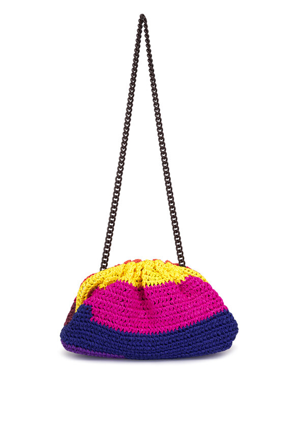 Maria La Rosa Layers Game Multicolor Crochet Shoulder Bag