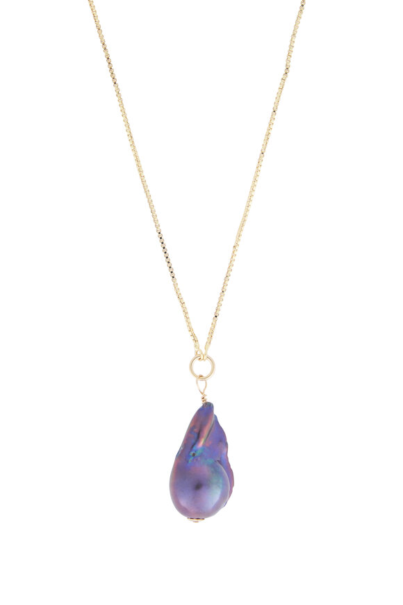 Cristina V. Peacock Adjustable Baroque Pearl Necklace - view 2