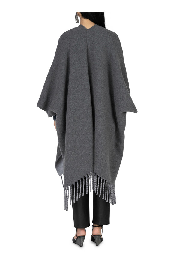 Brunello Cucinelli - Anthracite Double Faced Cashmere Poncho