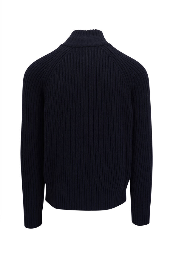 Tom Ford - Midnight Blue Wool & Cashmere Zip Sweater