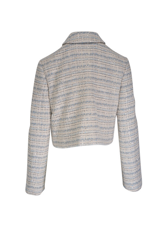 Valentino - Azure Multi Tweed Short Jacket